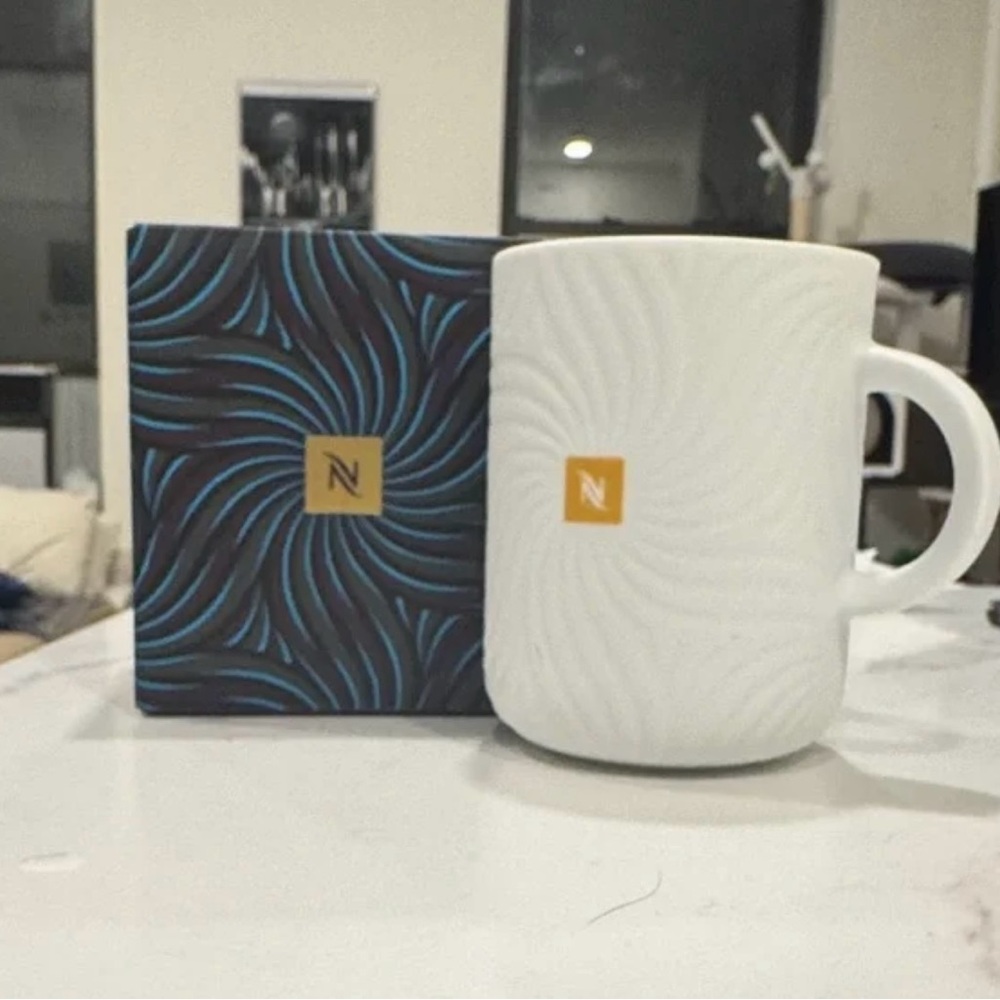 Nespresso Cream Mug with Gold Accent